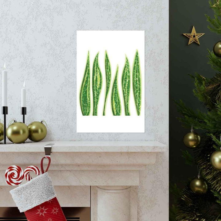 Snake Plant Print – Large Botanical Wall Art Poster | Matte Finish | Unframed