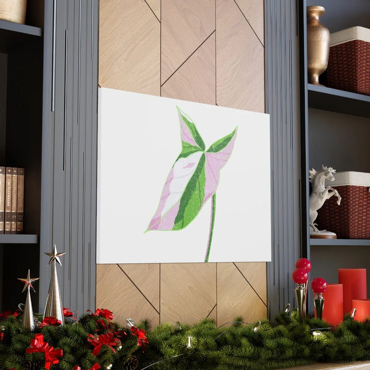 Syngonium Tricolor Canvas | Botanical Canvas Art Print With Matte Finish - Laura Christine Photography & Design