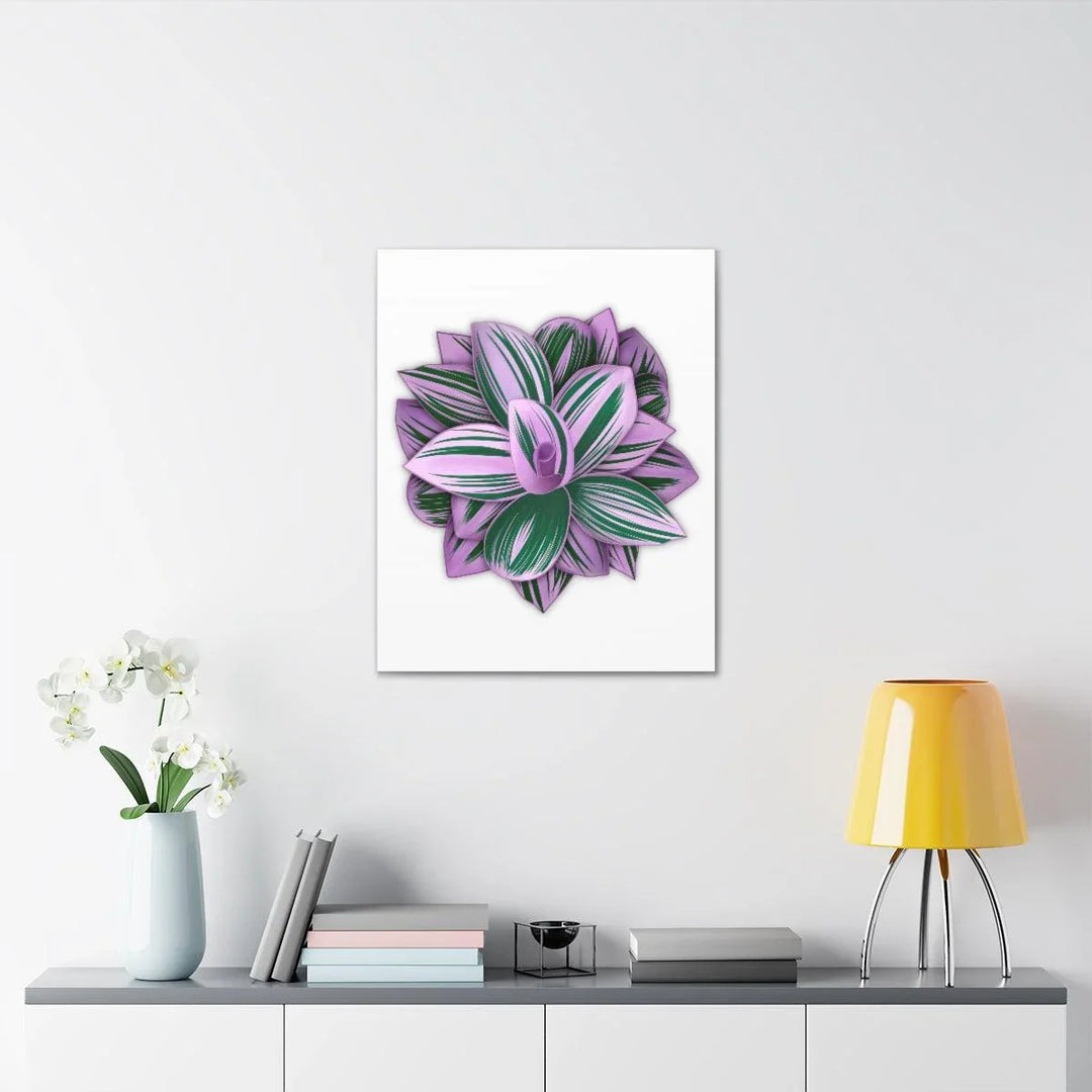 Tradescantia Nanouk Canvas – Botanical Canvas Art Print | Matte Finish Wall Decor - Laura Christine Photography & Design