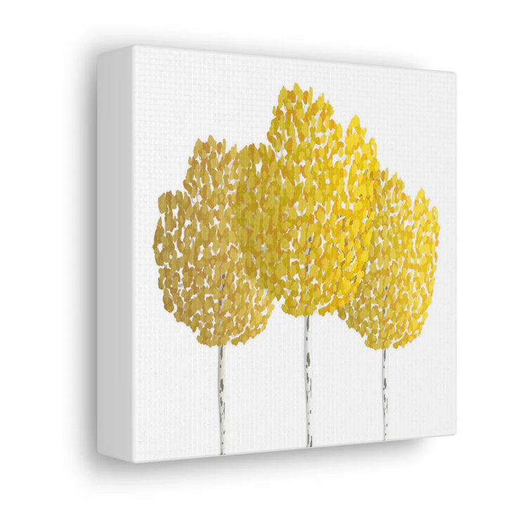 Fall Aspen Canvas - Stretched Cotton Canvas Art Print With Yellow Fall Foliage