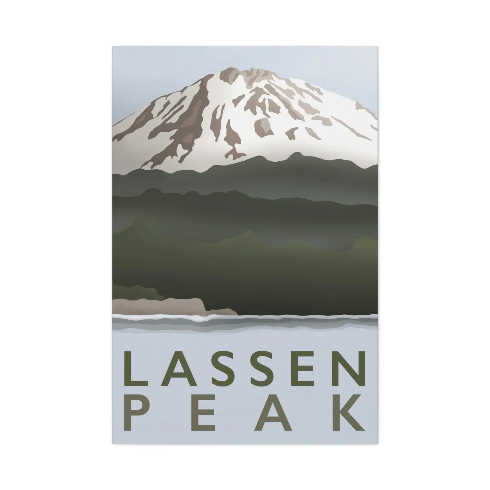 Lassen Peak Minimalist Canvas, Canvas, Printify, Art & Wall Decor, Canvas, Hanging Hardware, Home & Living, Indoor, Laura Christine Photography & Design, laurachristinedesign.com