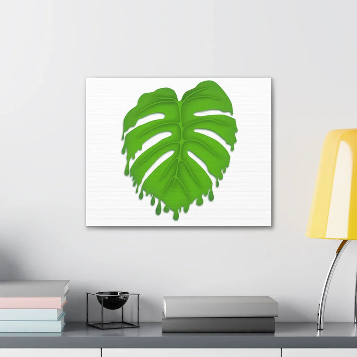 Melting Monstera Canvas | Large Botanical Canvas Art Print With Matte Finish