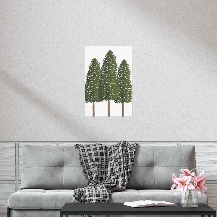 Ponderosa Pine Print | Large Pine Tree Poster on Museum Grade Paper Art Unframed