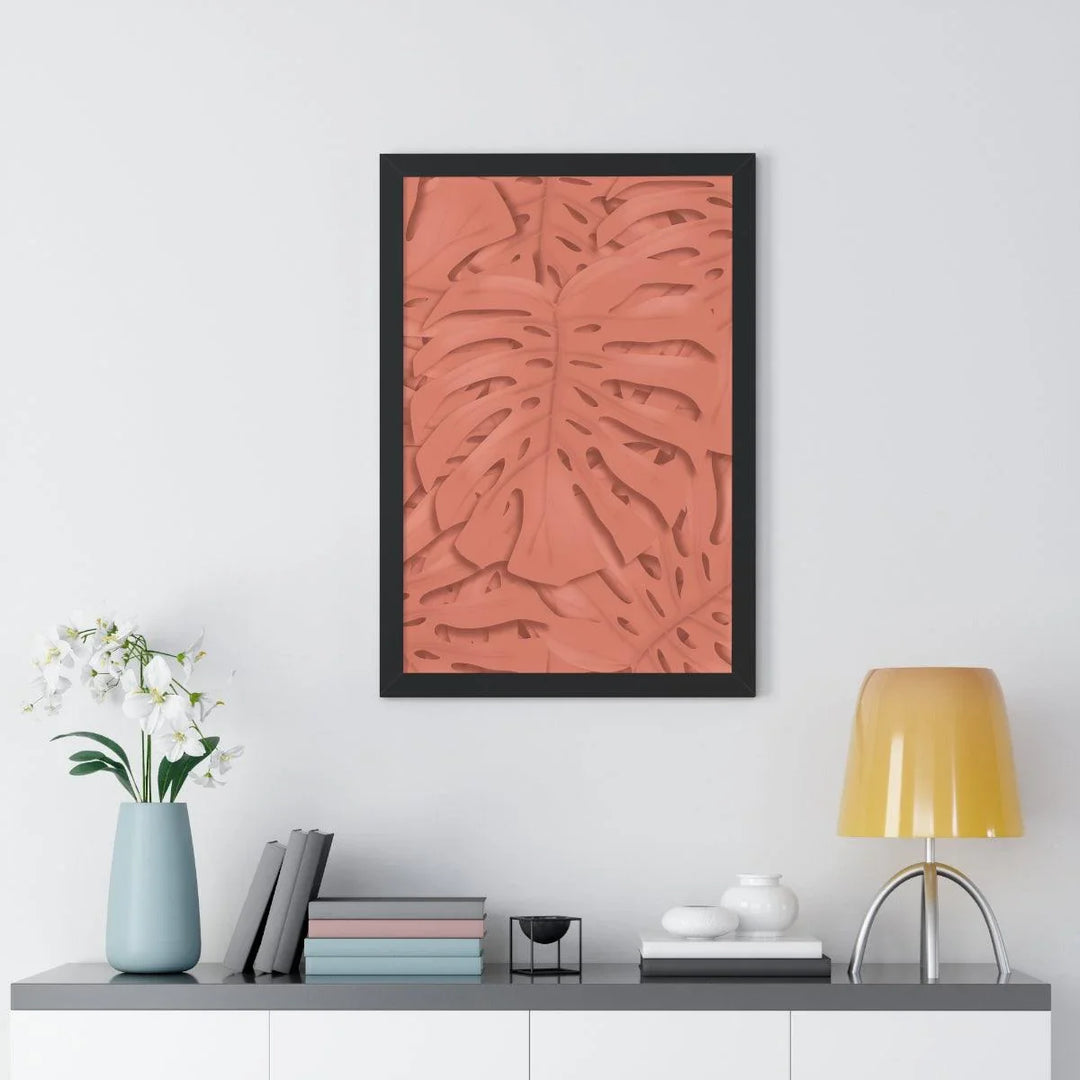 Coral Monstera Framed Print, Poster, Laura Christine Photography & Design, Framed, Home & Living, Indoor, Paper, Posters, Laura Christine Photography & Design, laurachristinedesign.com