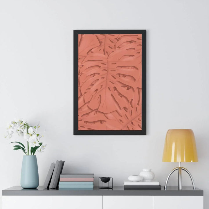 Coral Monstera Framed Print, Poster, Laura Christine Photography & Design, Framed, Home & Living, Indoor, Paper, Posters, Laura Christine Photography & Design, laurachristinedesign.com