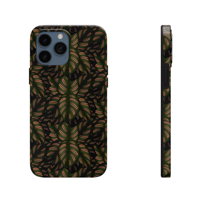 Calathea Pinstripe Phone Case, Phone Case, Printify, Accessories, Glossy, iPhone Cases, Matte, Phone accessory, Phone Cases, Samsung Cases, Laura Christine Photography & Design, laurachristinedesign.com