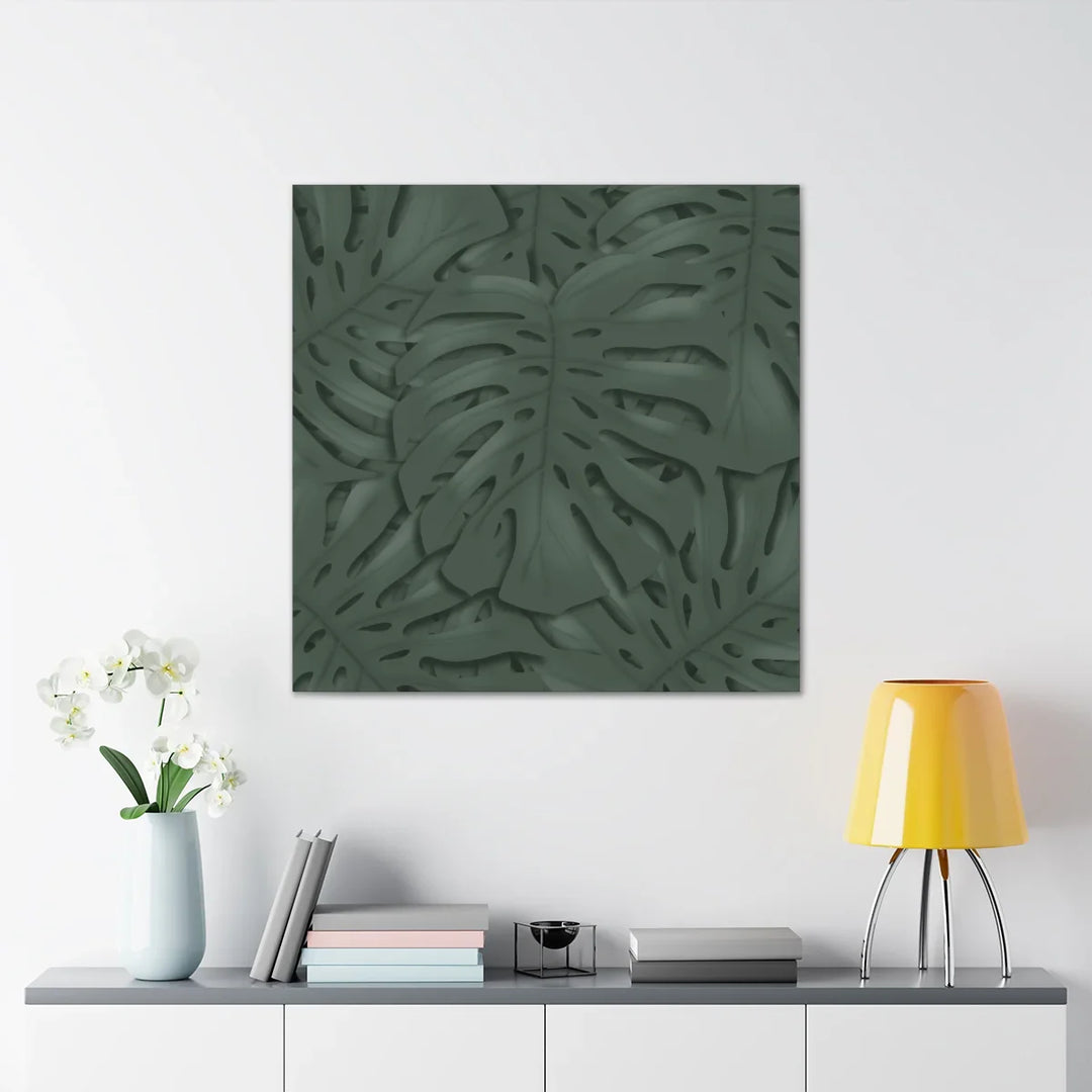 Monstera Canvas Art | Tropical Leaf Canvas Art Print - Matte Finish & Durable Cotton