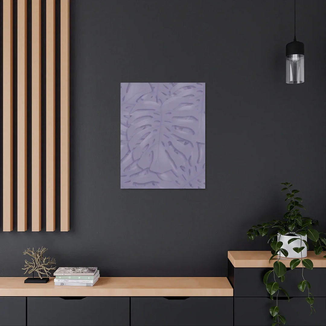 Violet Monstera Canvas – Durable Canvas Art Print With Matte Finish & Botanical Design