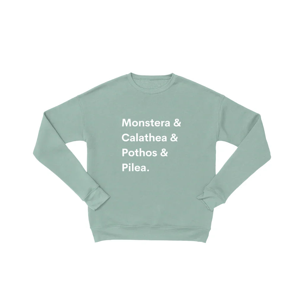 House Plant Sweatshirt – Cozy Cotton Fleece Hoodie With Botanical Print