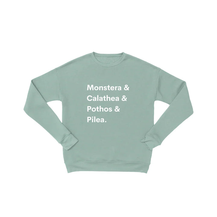 House Plant Sweatshirt – Cozy Cotton Fleece Hoodie With Botanical Print