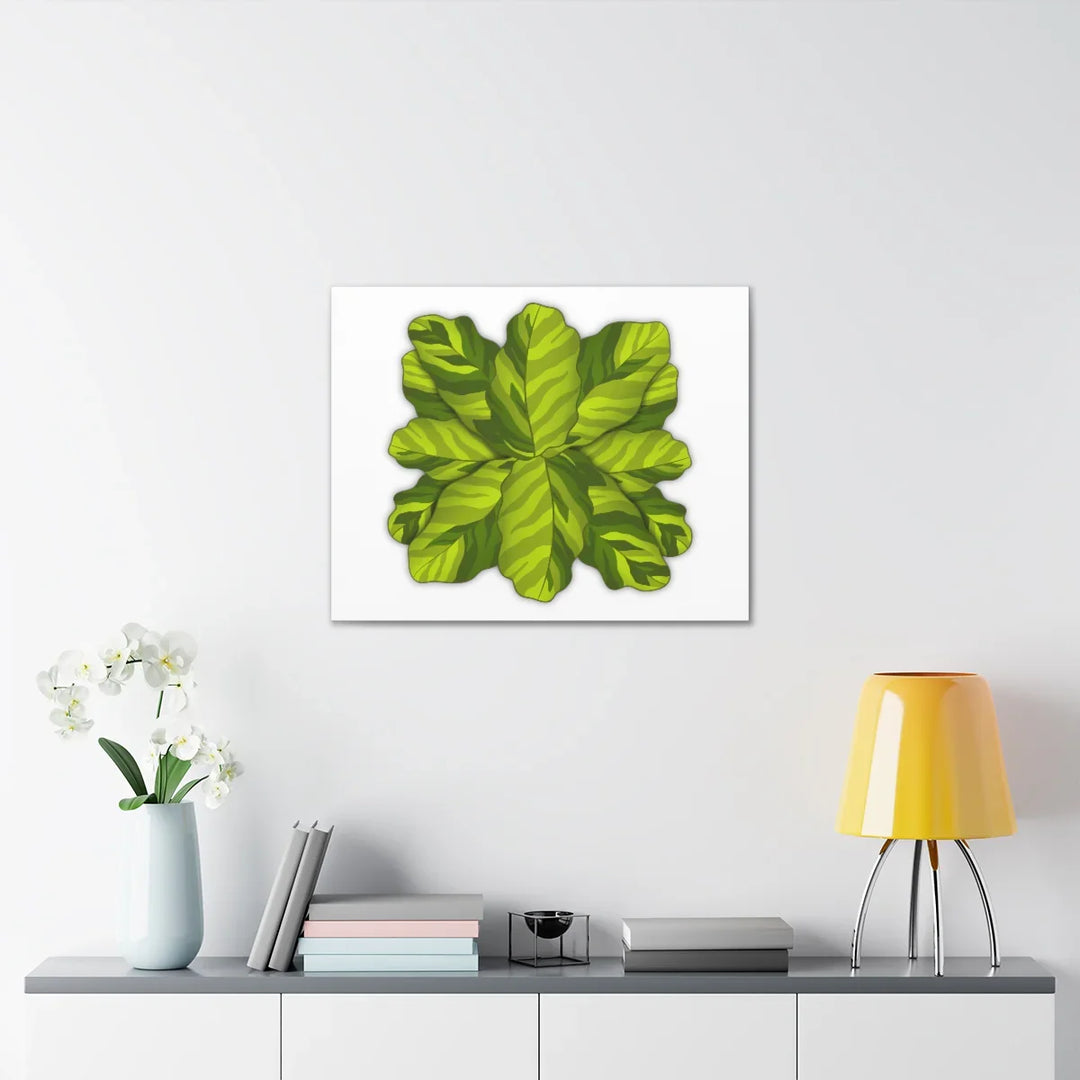 Calathea Yellow Fusion Canvas – Botanical Canvas Print With Unique Leaf Pattern Art - Laura Christine Photography & Design