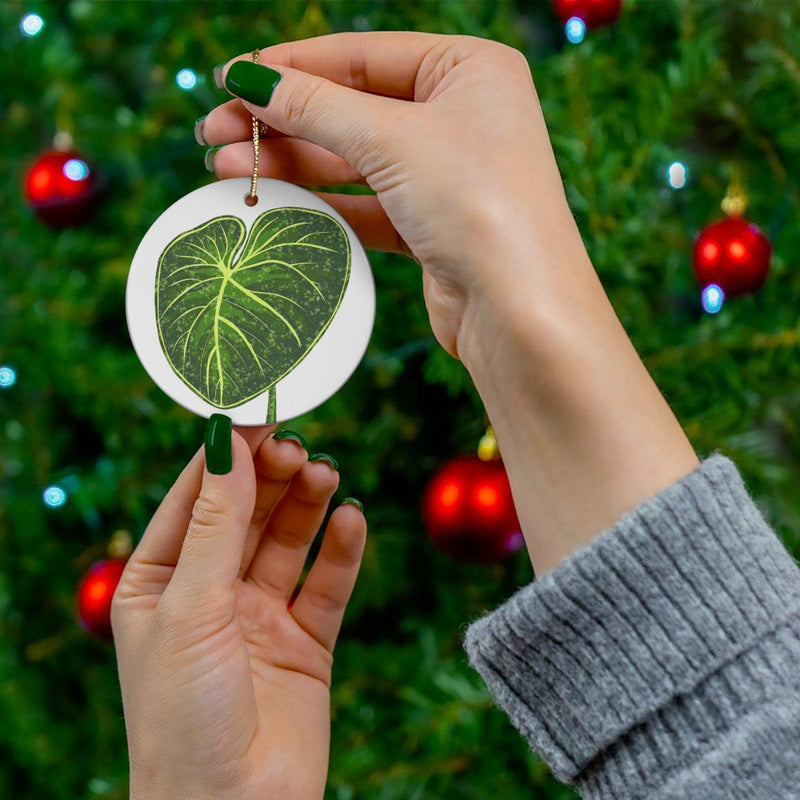 Philodendron Gloriosum Ceramic Ornament, Home Decor, Laura Christine Photography & Design, Ceramic, Christmas, Glossy, Holiday Picks, Home & Living, ornament, Ornaments, Seasonal Decorations, Laura Christine Photography & Design, laurachristinedesign.com