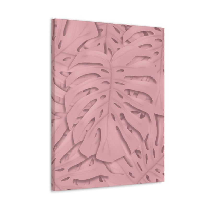 Soft Pink Monstera Canvas