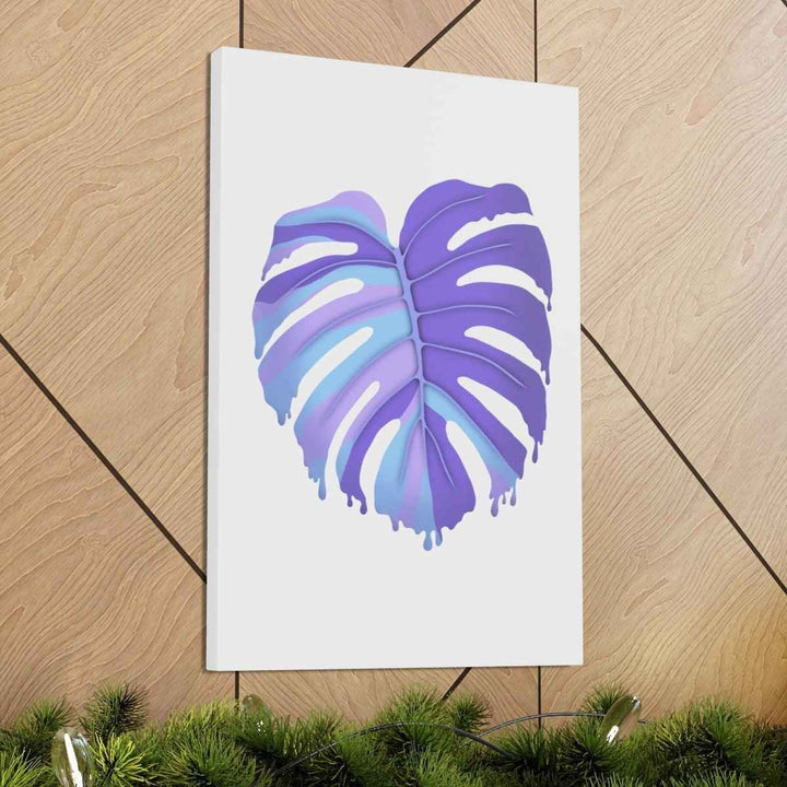 Purple Monstera Canvas - Modern Canvas Art Print | Botanical Wall Decor