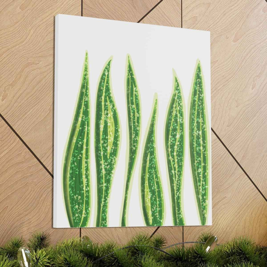 Snake Plant Canvas | Botanical Canvas Decor - Matte Finish Artwork for Living Room