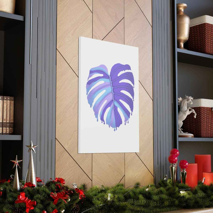 Purple Monstera Canvas - Modern Canvas Art Print | Botanical Wall Decor