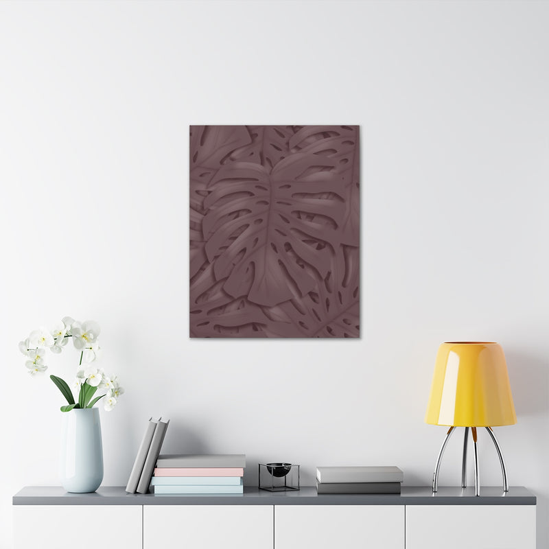 Merlot Monstera Canvas