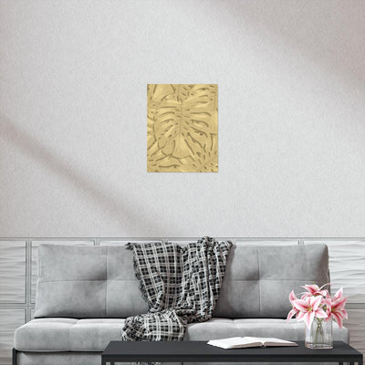 Golden Monstera Pattern Print, Poster, Laura Christine Photography & Design, Back to School, Home & Living, Indoor, Matte, Paper, Posters, Valentine's Day promotion, Laura Christine Photography & Design, laurachristinedesign.com