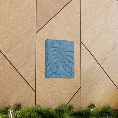 Cerulean Blue Monstera Canvas