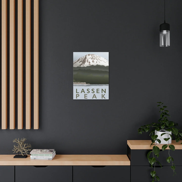 Minimalist Canvas Art | Lassen Peak Wall Decor - Matte Finish Canvas Print