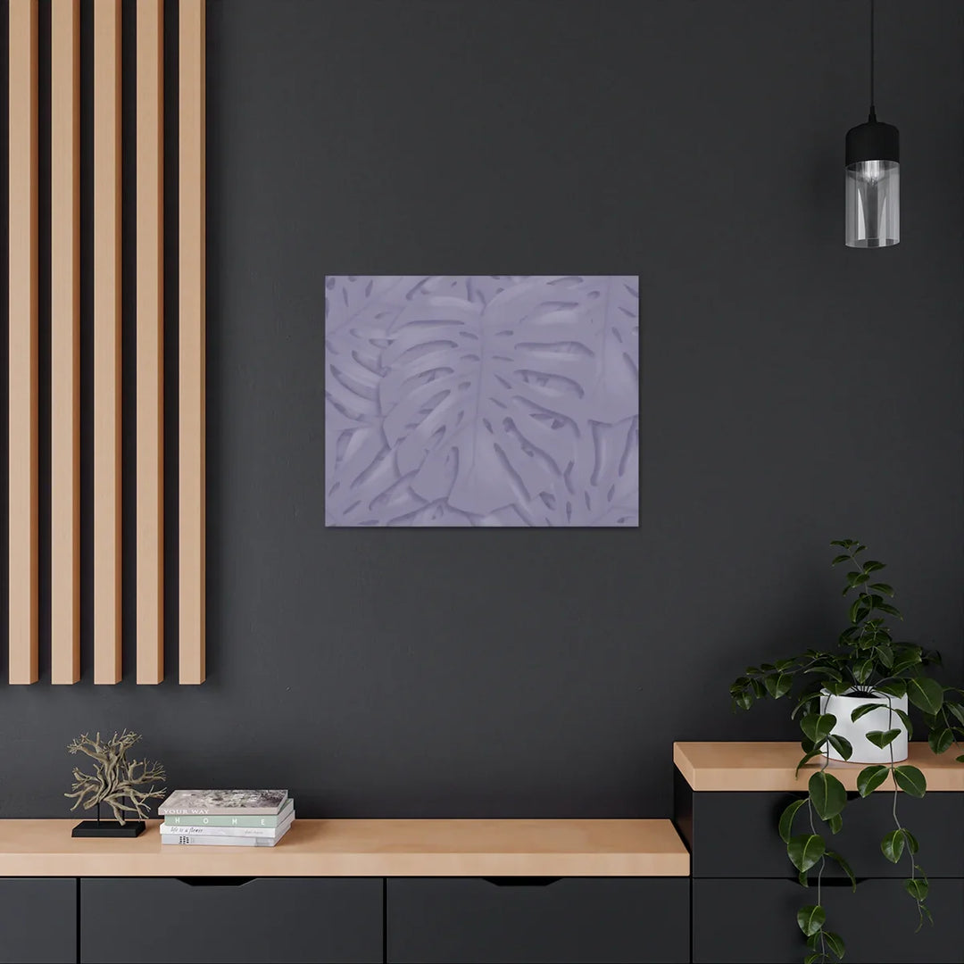 Violet Monstera Canvas – Durable Canvas Art Print With Matte Finish & Botanical Design
