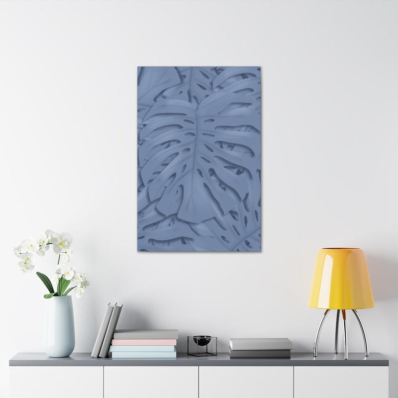 Slate Blue Monstera Canvas, Canvas, Laura Christine Photography & Design, Art & Wall Decor, Canvas, Hanging Hardware, Home & Living, Indoor, Laura Christine Photography & Design, laurachristinedesign.com