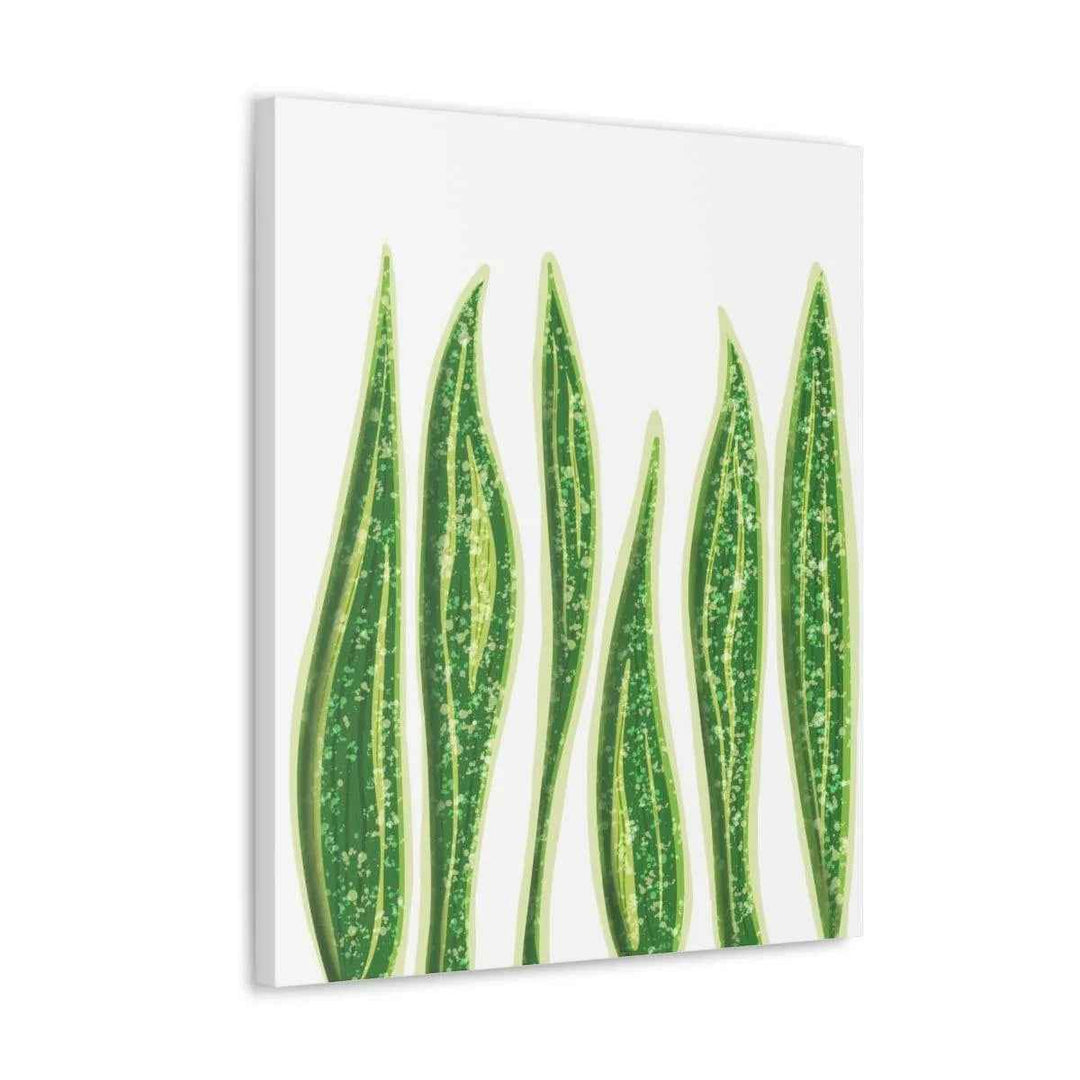 Snake Plant Canvas | Botanical Canvas Decor - Matte Finish Artwork for Living Room