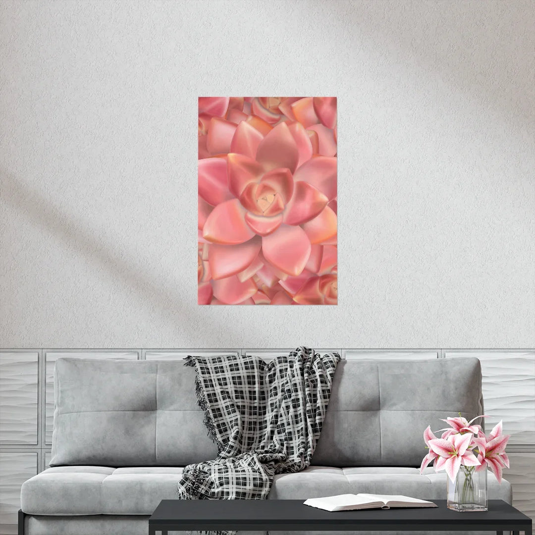 Succulent Wall Art – California Sunset Succulent Print | Botanical Poster on Museum-Grade Paper Unframed