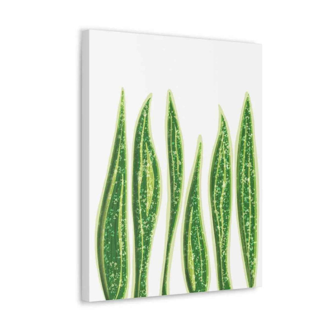 Snake Plant Canvas | Botanical Canvas Decor - Matte Finish Artwork for Living Room