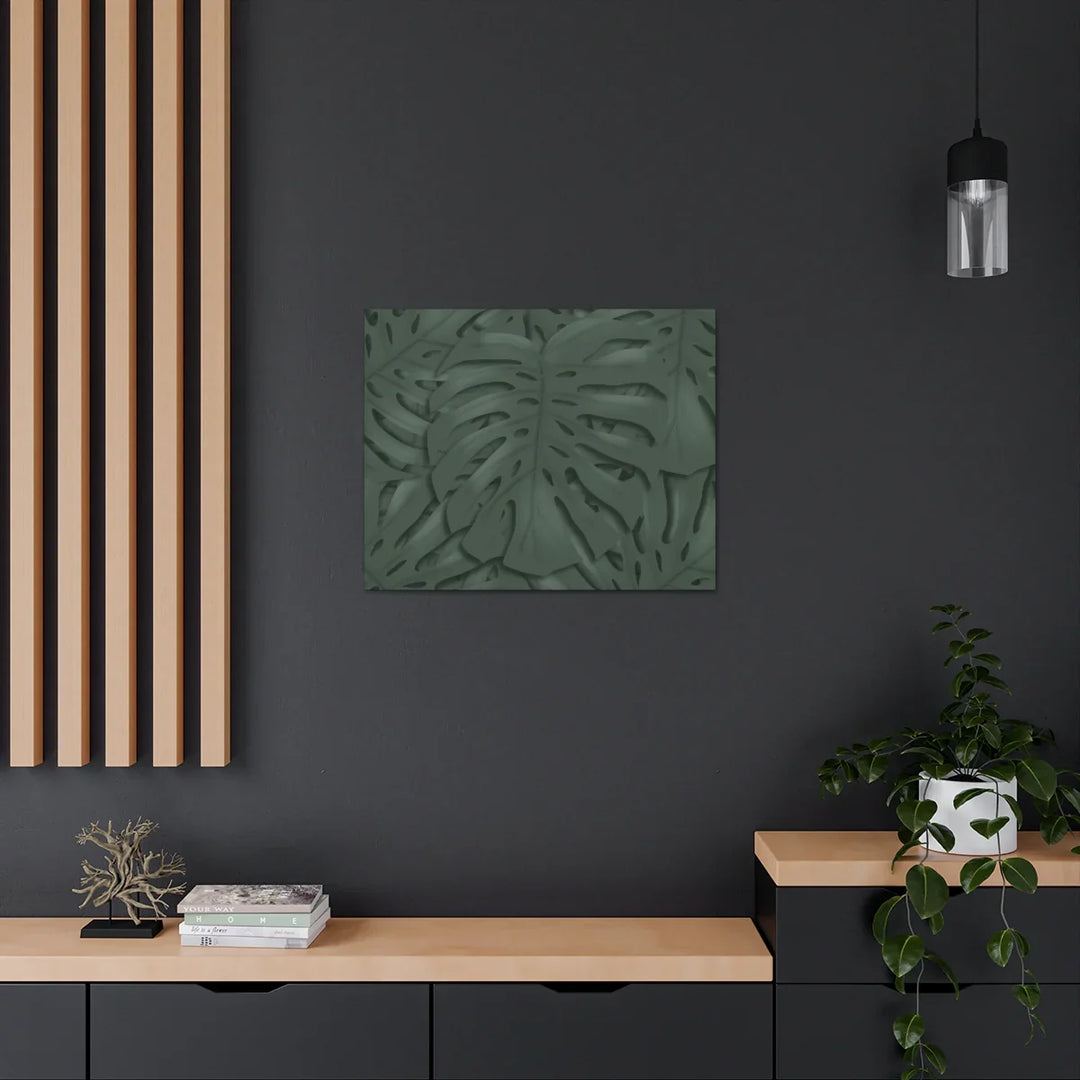 Monstera Canvas Art | Tropical Leaf Canvas Art Print - Matte Finish & Durable Cotton