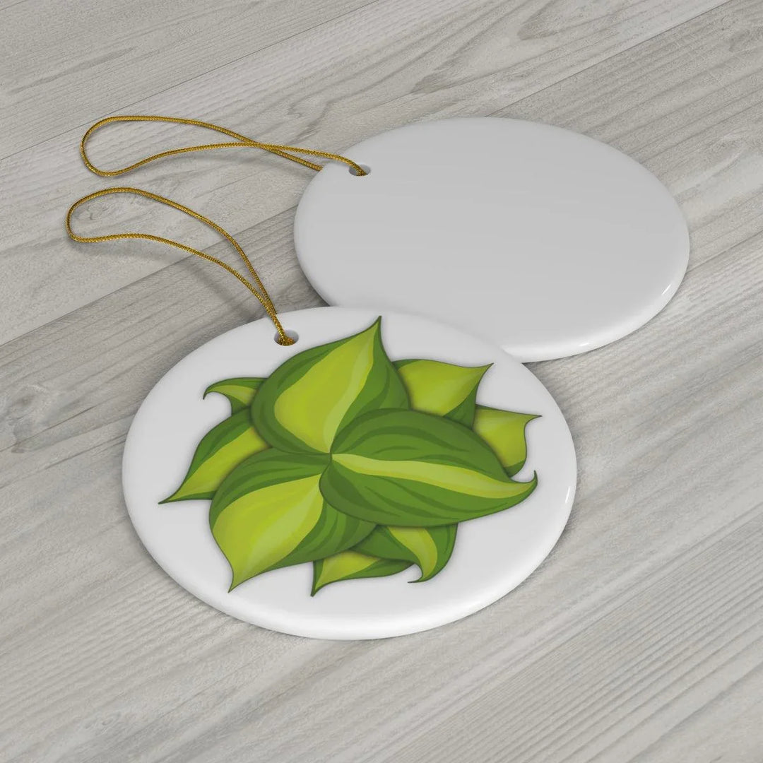 Philodendron Brasil Ceramic Ornament, Home Decor, Laura Christine Photography & Design, Ceramic, Christmas, Glossy, Holiday Picks, Home & Living, ornament, Ornaments, Seasonal Decorations, Laura Christine Photography & Design, laurachristinedesign.com