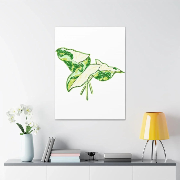 Marble Syngonium Canvas - Botanical Canvas Art Print | Durable Cotton Matte Finish - Laura Christine Photography & Design