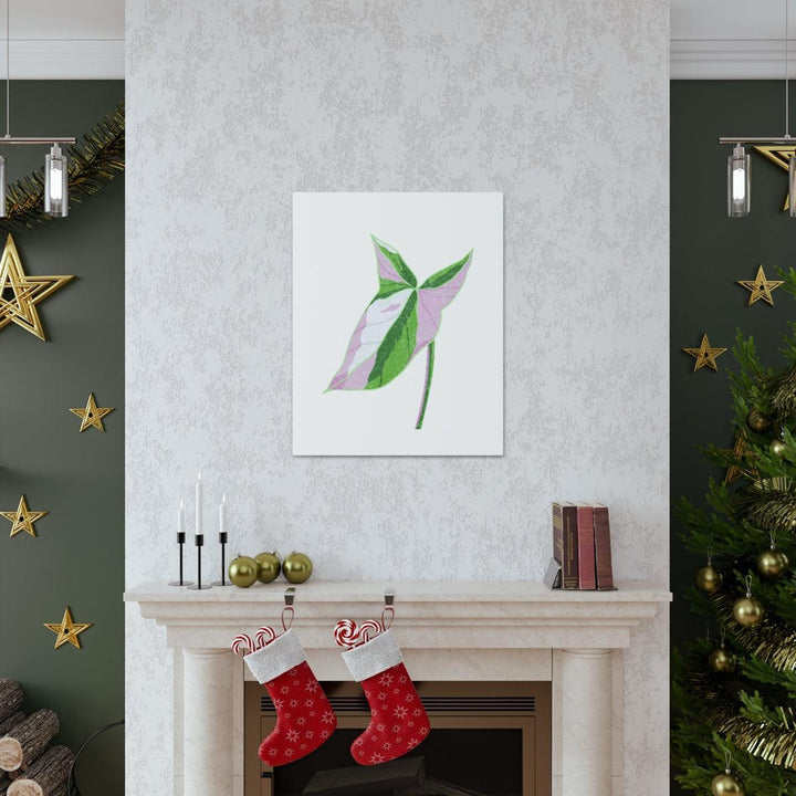 Syngonium Tricolor Canvas | Botanical Canvas Art Print With Matte Finish - Laura Christine Photography & Design