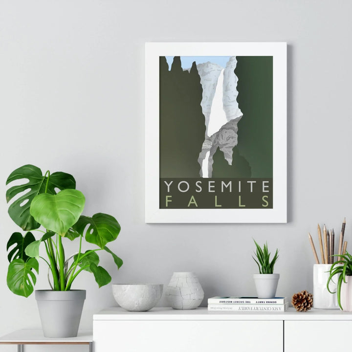 Yosemite Falls Minimalist Framed Print, Poster, Printify, Framed, Home & Living, Indoor, Paper, Posters, Laura Christine Photography & Design, laurachristinedesign.com