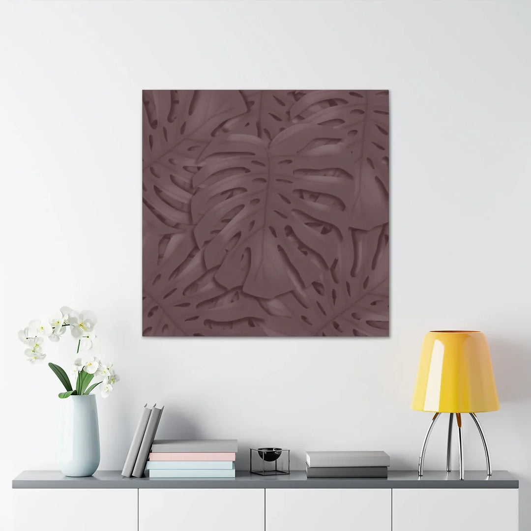 Monstera Canvas Art | Durable Matte Finish Canvas Art Print with Natural Leaf Hole Decor