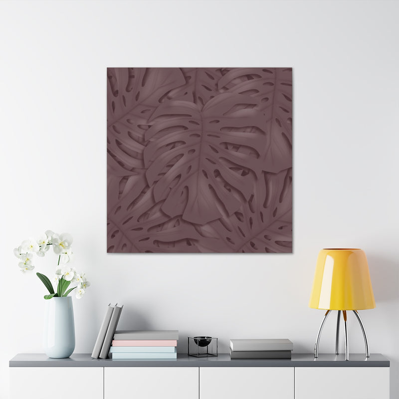 Merlot Monstera Canvas