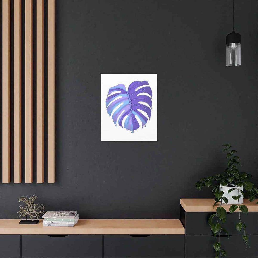 Purple Monstera Canvas - Modern Canvas Art Print | Botanical Wall Decor