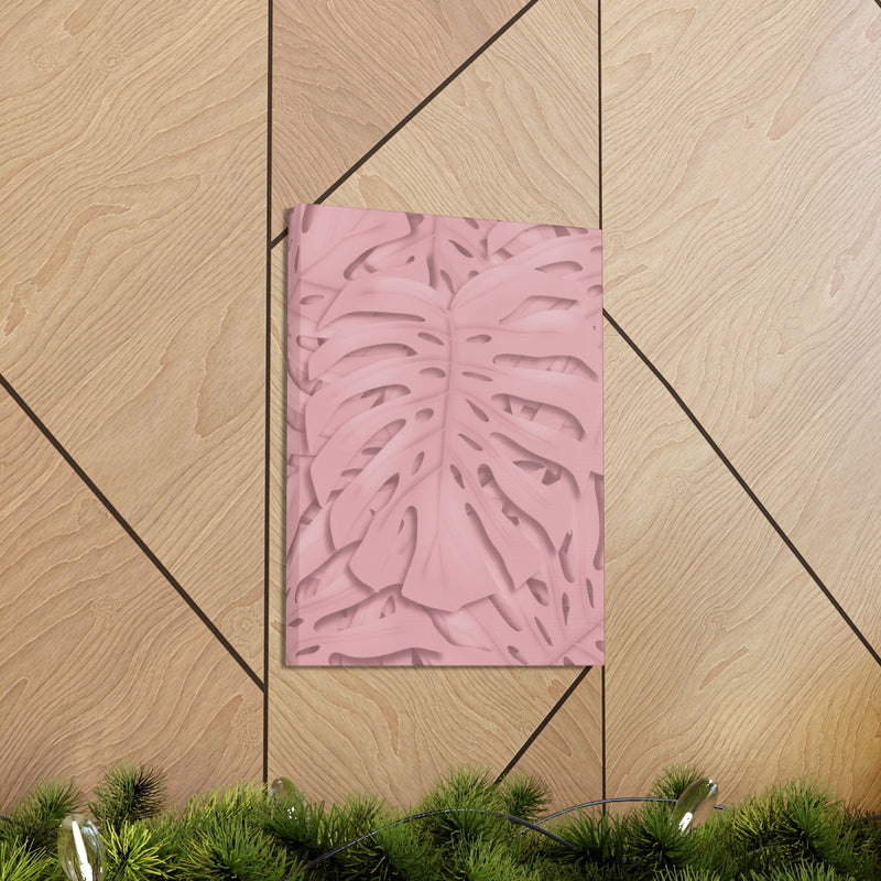 Soft Pink Monstera Canvas