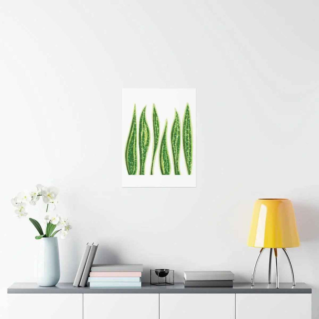 Snake Plant Print – Large Botanical Wall Art Poster | Matte Finish | Unframed