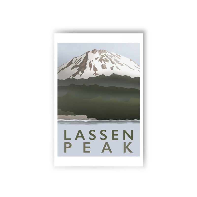 Lassen Peak Minimalist Postcard, 10-pack, Paper products, Printify, Back to School, Home & Living, Indoor, Matte, Paper, Posters, Laura Christine Photography & Design, laurachristinedesign.com