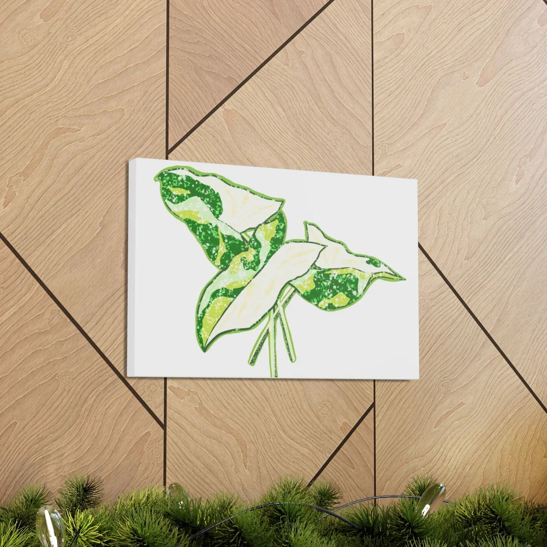 Marble Syngonium Canvas - Botanical Canvas Art Print | Durable Cotton Matte Finish - Laura Christine Photography & Design