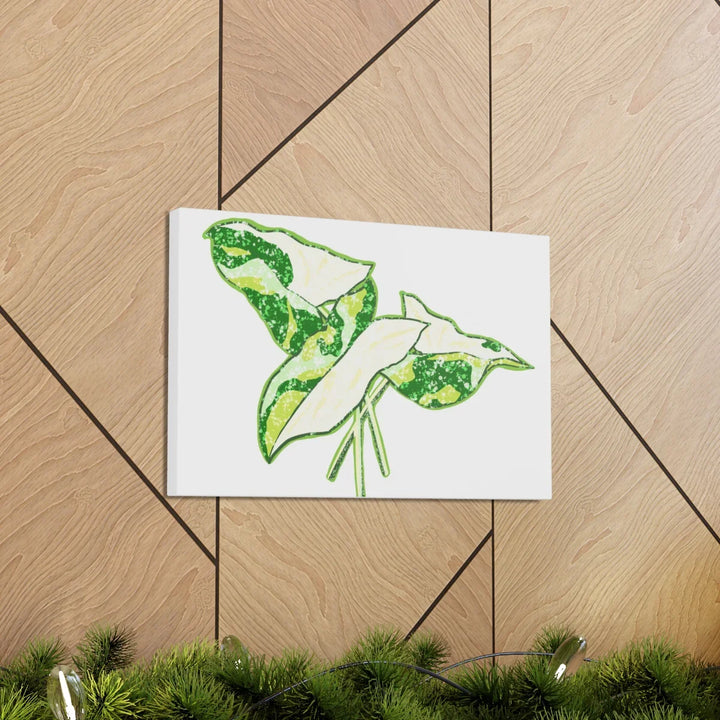 Marble Syngonium Canvas - Botanical Canvas Art Print | Durable Cotton Matte Finish - Laura Christine Photography & Design