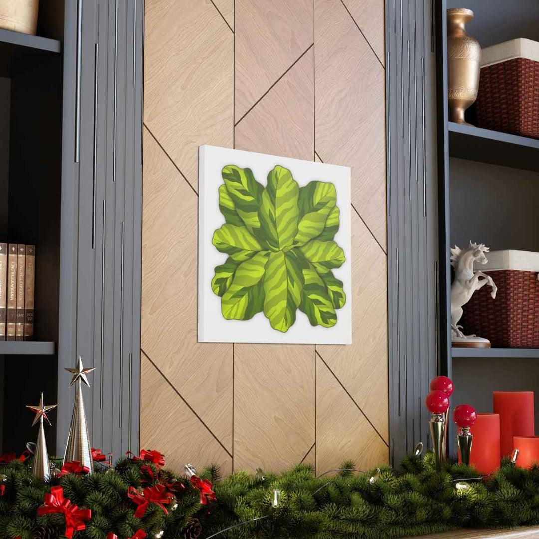 Calathea Yellow Fusion Canvas – Botanical Canvas Print With Unique Leaf Pattern Art