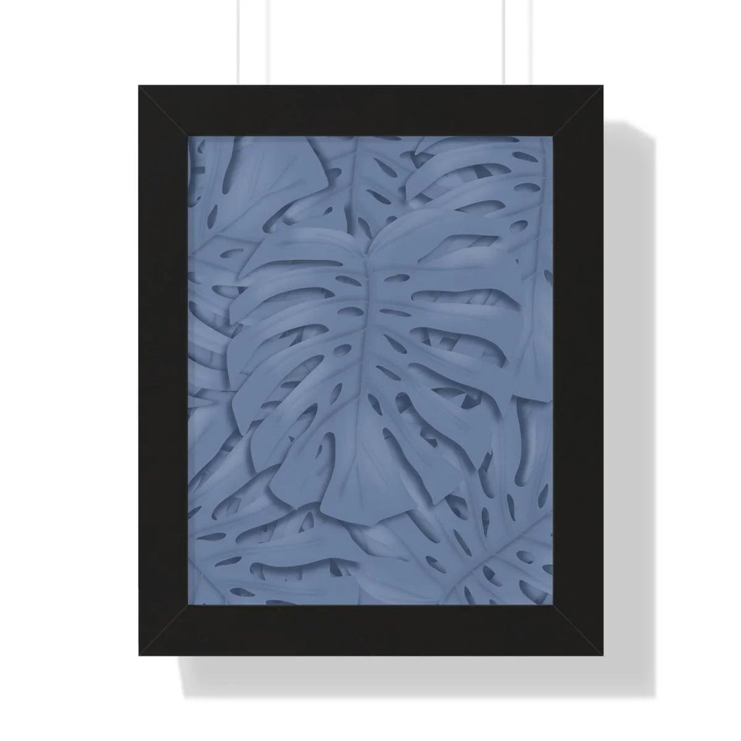 Slate Blue Monstera Framed Print, Poster, Laura Christine Photography & Design, Framed, Home & Living, Indoor, Paper, Posters, Laura Christine Photography & Design, laurachristinedesign.com