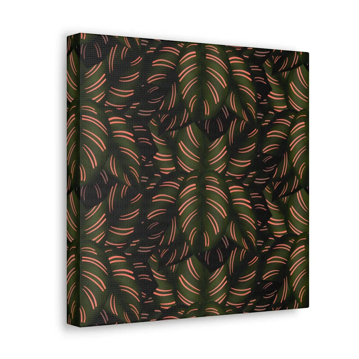 Calathea Pinstripe Canvas – Botanical Canvas Art Print | Matte Finish Wall Decor
