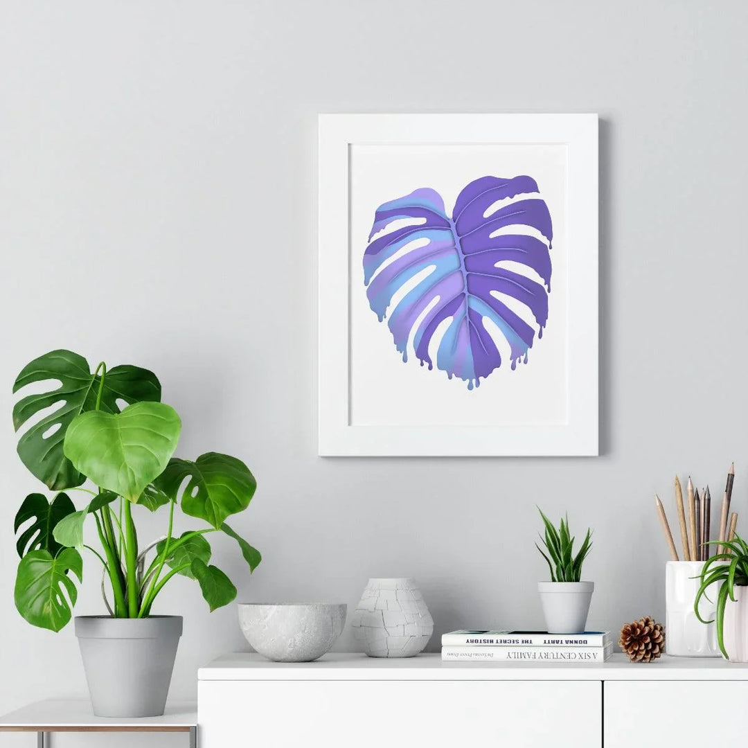 Melting Monstera (Purple) Framed Print, Poster, Laura Christine Photography & Design, Framed, Home & Living, Indoor, Paper, Posters, Laura Christine Photography & Design, laurachristinedesign.com