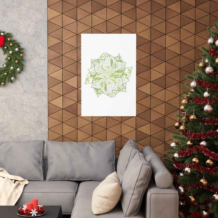 Snow Queen Pothos Print – Variegated Pothos Art on Museum Grade Paper Unframed