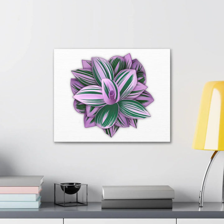Tradescantia Nanouk Canvas – Botanical Canvas Art Print | Matte Finish Wall Decor - Laura Christine Photography & Design
