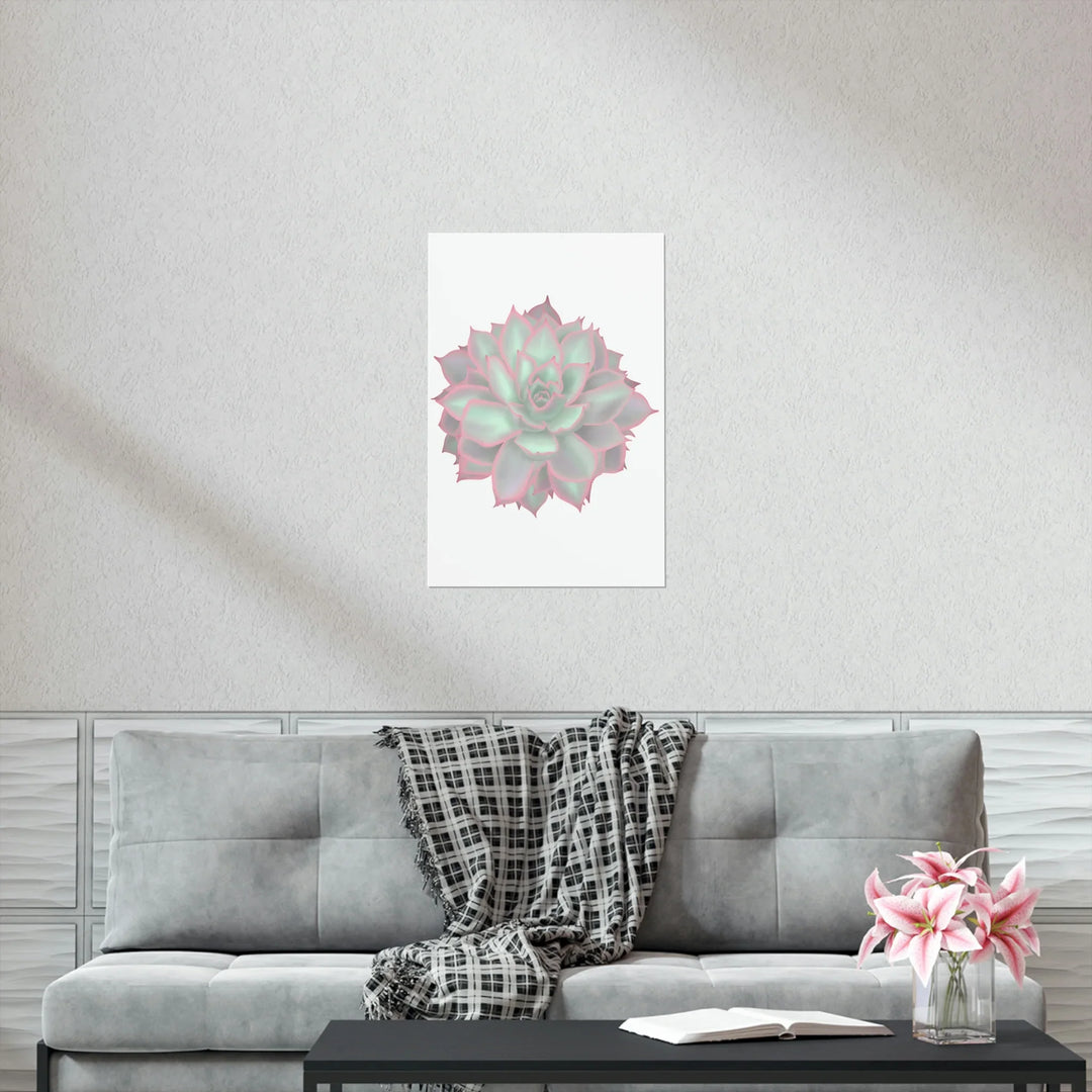 Echeveria Violet Queen Print – Succulent Wall Art | Botanical Poster On Museum Grade Paper
