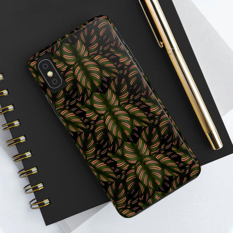 Calathea Pinstripe Phone Case, Phone Case, Printify, Accessories, Glossy, iPhone Cases, Matte, Phone accessory, Phone Cases, Samsung Cases, Laura Christine Photography & Design, laurachristinedesign.com
